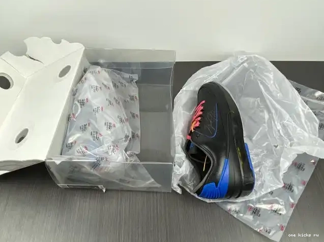 Rep Onekick Off-White 2 Jordan DJ4375-004 Low Black Retro Blue SP 0428